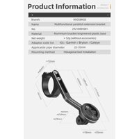 Giá Đỡ Nhôm Gắn Đèn Xe Đạp Đa Năng ROCKBROS Cho Giá Đỡ IGS / Garmin / Bryton / Cateye