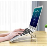 Giá đỡ nhôm kê laptop 2 in 1 kê tản nhiệt kiêm đế dựng cho macbook ipad surface chính hãng P5 pro.