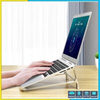 Giá đỡ nhôm p5 kê laptop 2 in 1 kê tản nhiệt kiêm đế dựng cho macbook ipad surface chính hãng