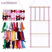 Giá đỡ nơ LATINDAY, Phụ kiện tóc Kẹp tóc Hiển thị Kẹp tóc Giá để đồ, Móc treo có móc treo dây buộc tóc treo tường Kệ băng đô cho bé gái Trẻ em