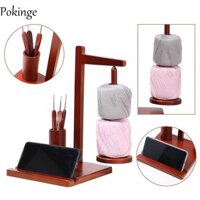 Giá đỡ ống chỉ POKINGE, Giá đỡ sợi trục xoay DIY, 360 sành điệu° Xoay với giá đỡ điện thoại Giá đỡ sợi thủ công để móc