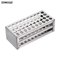 Giá đỡ ống nghiệm ZONGGJZ, Thép không gỉ 40 lỗ 304, Ứng dụng rộng rãi Giá đỡ phòng thí nghiệm 3 lớp 2 khe cắm