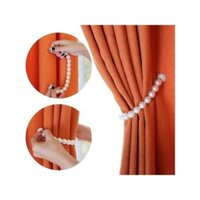 Giá đỡ rèm bằng vải có dây buộc không cần đục lỗ, có tua rua cao cấp, kẹp rèm từ tính lưu trữ