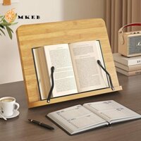 Giá đỡ sách bằng gỗ MKEB, Giá đỡ đọc sách đa chức năng thoải mái, Chống trượt chắc chắn 8 góc nghiêng có thể điều chỉnh Giá sách để bàn gấp Hỗ trợ vẽ