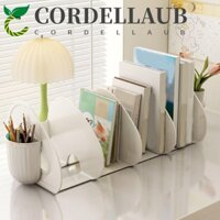 Giá đỡ sách chia CORDELLAUB, trong suốt có tay cầm Giá đỡ sách để bàn, Tệp kệ sách học sinh bằng nhựa tiết kiệm không gian tiện lợi