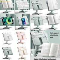 Giá đỡ sách có thể gập lại Fol Giá đỡ đọc sách có kẹp trang cho máy tính bảng sách giáo khoa