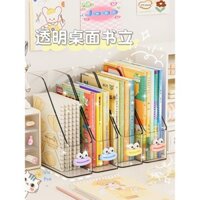 Giá đỡ sách để bàn, hộp lưu trữ sách sinh viên, tổ chức bàn acrylic trong suốt, giá đựng giấy A4
