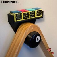Giá đỡ tam giác bể bơi LIMERENCIA, Giá đỡ phấn bi-a màu đen bằng nhựa PLA, Phụ kiện bi-a Giá đựng đồ Mini treo tường
