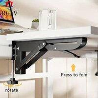 Giá đỡ tấm mở rộng máy tính để bàn RGFV 2 CÁI, Giá đỡ kệ để bàn có thể gập lại hình chữ L, Giá đỡ kệ gấp treo tường tiết kiệm không gian hạng nặng Phụ kiện phần cứng