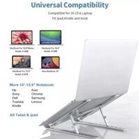 Giá đỡ tản nhiệt KÈM TÚI ĐỰNG cho laptop macbook P3 có thể điều chỉnh kệ gấp gọn full box kim loại nhôm đúc- Linh kiện m