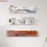 Giá đỡ tạp chí AHMEDUIB, Giá đỡ tài liệu Acrylic Giá sách nổi, Nhà tổ chức văn học Ý tối giản Giá treo tường Pamphlet Kệ đứng