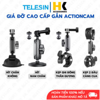 Giá đỡ TELESIN gắn ActionCam Gopro Osmo Action kẹp gậy hít kính kẹp ghi đông nam châm