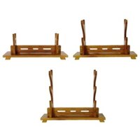 Giá đỡ thanh kiếm 1 / 2 / 3 lớp Wakizashi Giá đỡ lưu trữ Hỗ trợ hiển thị bằng gỗ
