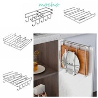Giá đỡ thớt MOCHO, Giá treo dưới tủ Kệ lưu trữ bằng thép không gỉ, Giá cốc có móc tiết kiệm không gian Giá lưu trữ nắp nồi bền Nhà bếp