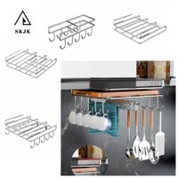 Giá đỡ thớt SKJK, Giá treo dưới tủ Kệ lưu trữ bằng thép không gỉ, Lưu trữ phân vùng có móc bền Dễ dàng lắp đặt Giá lưu trữ nắp nồi Phòng tắm