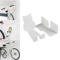 Giá Đỡ Treo Xe Đạp Ghép Nằm Ngang Lên Vách Tường Hình Cú Mèo Chịu Tải Lớn 100 kg Hợp Kim Nhôm Tiết Kiệm Không Gian Mai Lee - Trắng bạc