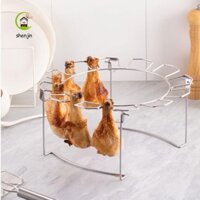 Giá đỡ trống gà SHENJIN có khay nhỏ giọt Đồ dùng nướng Lò nướng nhà bếp