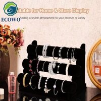 Giá đỡ trưng bày trang sức nhung AQUAGEM, Giá đỡ vòng tay T-bar 2 / 3 tầng, Giá đỡ vòng cổ cây trang sức Bông tai có thể tháo rời Đồng hồ có thể tháo rời Nam