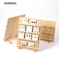 Giá đỡ trưng bày trang sức XGZMG, Kệ bông tai dọc có thể tháo rời, Giá lưu trữ vòng tay bằng gỗ khung 3 / 4 / 5 lớp