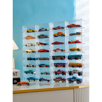 Giá đỡ trưng bày xe Hot Wheels, mô hình xe hợp kim 1:64, đồ chơi trẻ em, hộp lưu trữ trong suốt