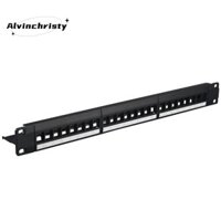 Giá đỡ tủ 19 Inch 1U thông qua bảng vá 24 cổng CAT6 RJ45 Cáp mạng Jack Bộ chuyển đổi mô-đun Bảng vá