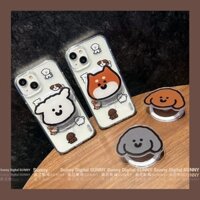 Giá Đỡ Từ Tính Shiba Inu Ốp Lưng Điện Thoại Cặp Đôi Chó Thích Hợp Cho iphone 16 15 14 13 12 pro max