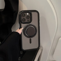 Giá Đỡ Từ Tính Trong Suốt Ốp Lưng Điện Thoại IPhone 15 15pro Max 13 Mini 14 14pro 14max 12 11 Pro Max IX XR SE2 Plus Bìa Cứng p10