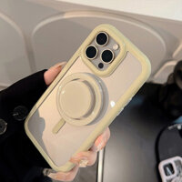 Giá Đỡ Từ Tính Trong Suốt Ốp Lưng Điện Thoại IPhone 15 15pro Max 13 Mini 14 14pro 14max 12 11 Pro Max IX XR SE2 Plus Bìa Cứng p5