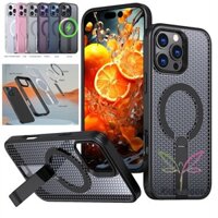 Giá đỡ từ tính Vỏ tản nhiệt di động cho IPhone 16E 16 15 14 13 12 Pro Max Plus Ốp điện thoại TPU mềm