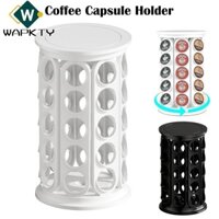 Giá đỡ viên nang cà phê WAPKTY, Giá đỡ sắp xếp cà phê tương thích lớn xoay 360 độ, Hot 12.9 inch ABS Giữ 40 chiếc quầy sắp xếp cho văn phòng K CUP