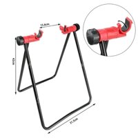 Giá đỗ xe đạp chân chống cố định chữ U móc đỏ giúp dựng đứng xe đạp để sửa chữa/ bảo dưỡng, khung kim loại, móc nhựa ABS (1 cỡ có điều chỉnh)