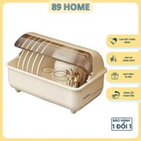 Giá đựng bát đĩa có nắp đậy chống bụi bẩn chống côn trùng tiện dụng cho nhà bếp .