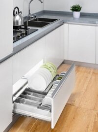 Giá đựng bát đĩa inox đáy đặc gắn cánh Grob GH-61