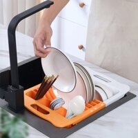 Giá Đựng Bát Đĩa Rau Củ Quả Có Thể Thu Gọn Tiện Dụng, Giá Gác Bồn Rửa Chén Nhỏ Gọn Tiện Lợi