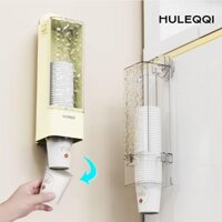Giá đựng cốc giấy HULEQI, Hộp đựng cốc giấy dùng một lần chống bụi treo tường, Hộp đựng nước không đục lỗ Giá đựng cốc hút chống nước