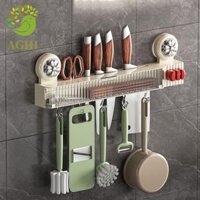 Giá đựng dao hút BLAZELINK, Hộp đựng đũa dung tích lớn bằng nhựa, Tiết kiệm không gian sáng tạo có móc treo tường Dụng cụ nhà bếp cho gia đình