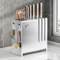 Giá đựng dao mặt bàn bếp inox ống đựng đũa đa năng giá đựng dao gia dụng kéo giá đựng dao làm bếp giá để ráo nước