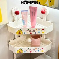 Giá đựng đồ phòng tắm HOMEIN, Giá treo vòi hoa sen góc treo tường, Giá đựng đồ tam giác hút đa chức năng không đục lỗ bền bỉ