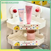 Giá đựng đồ phòng tắm HOMESOGOOD, Giá tắm góc không đục lỗ, Kệ phòng tắm treo tường đa chức năng dung tích lớn