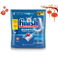 [GIA DỤNG HAVA] Viên Rửa Chén Bát Finish Powerball Quantum 12x sức mạnh Túi 64 viên