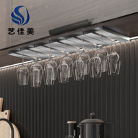 Giá đựng ly rượu bằng nhôm không gian giá treo ngược Bán buôn giá đựng ly rượu vang đỏ treo gia dụng không cần đục lỗ JBBC