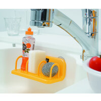 Giá đựng miếng bọt rửa bát kèm thanh chia ngăn giao màu ngẫu nhiên - Hàng nội địa Nhật