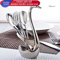 ✳Giá Đựng Muỗng Nĩa Dao Hình Thiên Nga Ngăn Bằng Thép Không Gỉ