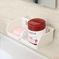 Giá đựng mút rửa chénnước rửa chén .... 2 ngăn Sanada có núm thít chân không cao cấp - Hàng nội địa Nhật Bản. - Trắng