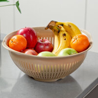 Gia Dụng Nhật Rổ cao cấp Yoko Nhật Bản 30cm Chất Liệu Nhựa Nguyên Sinh An Toàn Cho Sức Khỏe Có Tay Cầm Và Lỗ Treo Tiện Dụng - Hàng Chính Hãng - Be