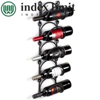 Giá Đựng Rượu GIỚI HẠN INDEX, Giá Đựng Chai Rượu Treo Tường 5 Lớp, Đa Năng Có Giá Treo Khăn Sắt Đen / Trắng Kệ Trưng Bày Rượu Vang Phòng Tắm