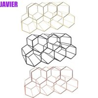 Giá Đựng Rượu WOPOPDI Kệ Barware Màu Đen Hiện Đại 1 Cái Hoa Hồng Lục Giác