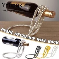 Giá đựng rượu YYLINGX, Giá đỡ chai rượu nổi hình vòng cổ bằng kim loại, Giá đỡ chai rượu vang đỏ ba chiều sang trọng nhẹ nhàng Trang trí nhà cửa