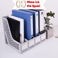 Giá Đựng Tài Liệu 4 Ngăn Đứng Deli Cao Cấp - File Để Bàn Lưu Trữ Đồ Dùng Văn Phòng - Thiết Kế Siêu Bền, Chống Bụi E9846
