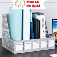 Giá Đựng Tài Liệu 5 Ngăn Đứng Deli Cao Cấp - File Để Bàn Chứa Đồ Dùng Văn Phòng - Chất Liệu Siêu Bền, Tránh Bụi - 9835